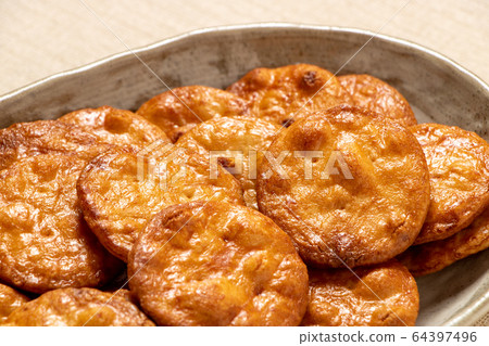 Soy sauce rice cracker. 64397496