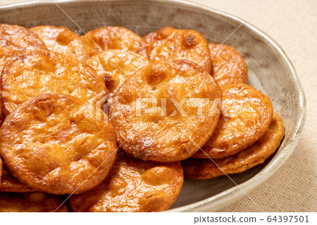 Soy sauce rice cracker. 64397501