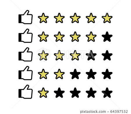 5星級圖標集/插圖/評論 5星級圖標集/插圖/評論 64397532
