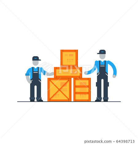 Packaging and shipping logistics transportation Packaging and shipping logistics transportation 64398713