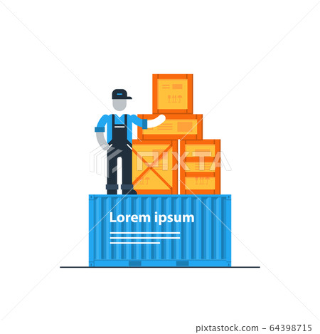 Packaging and shipping logistics transportation Packaging and shipping logistics transportation 64398715