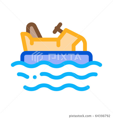 bumper water machine icon vector outline illustration 64398792