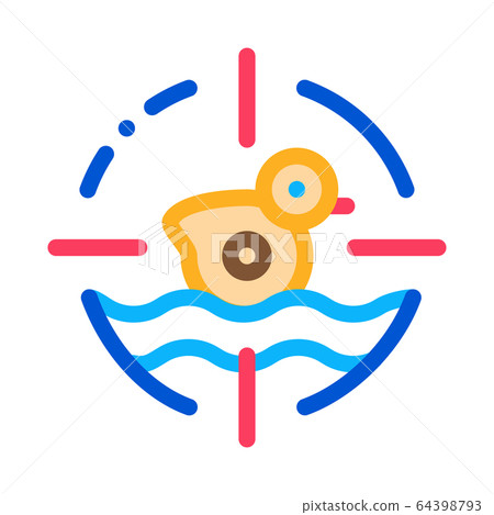 toy duck shooting icon vector outline illustration toy duck shooting icon vector outline illustration 64398793