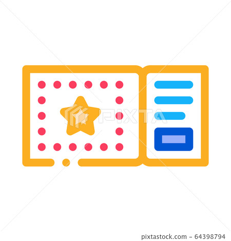 amusement park ticket icon vector outline illustration amusement park ticket icon vector outline illustration 64398794