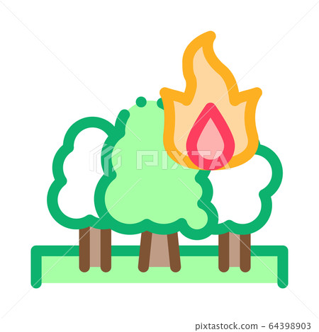 wildfire icon vector outline illustration wildfire icon vector outline illustration 64398903