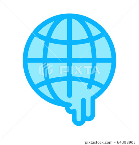 global warming icon vector outline illustration global warming icon vector outline illustration 64398905