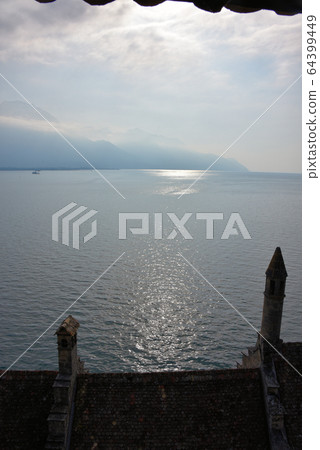 Lake Leman as seen from Chillon Castle 64399449