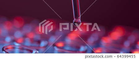 Vaccine test tube droplet test tube vaccine 64399455