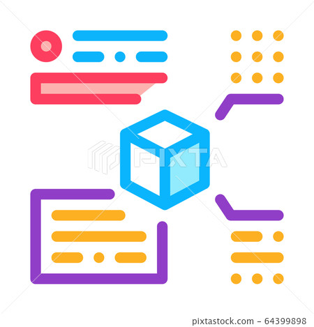 measurement of parameters of parcel icon vector outline illustration 64399898