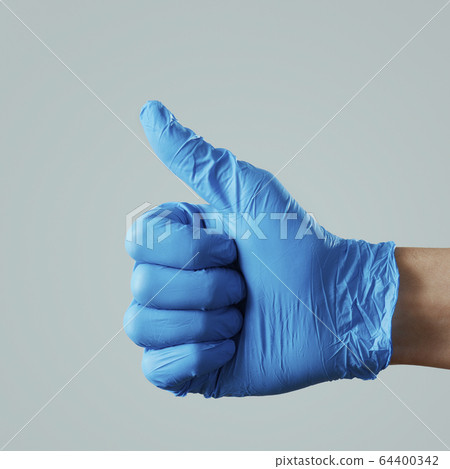 surgical gloves wearing