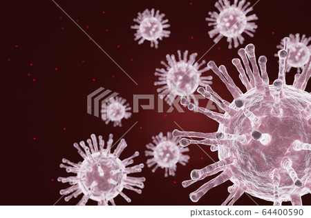 3D render image of the corona virus cells 3D render image of the corona virus cells 64400590