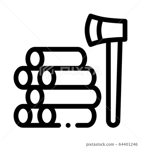 felling of trees icon vector outline illustration felling of trees icon vector outline illustration 64401246