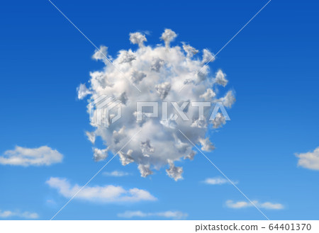 Fluffy cloud with the shape of Coronavirus Fluffy cloud with the shape of Coronavirus 64401370
