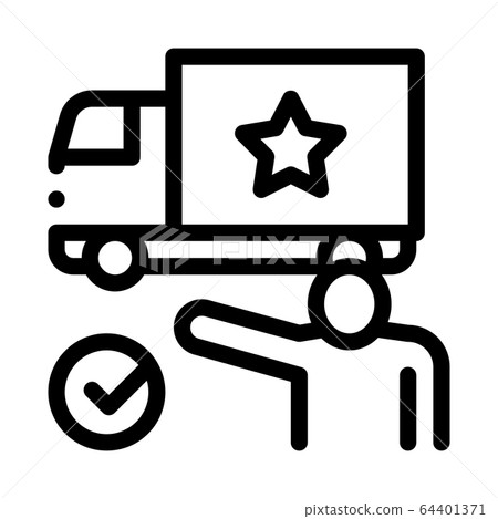 truck for movie icon vector outline illustration 64401371