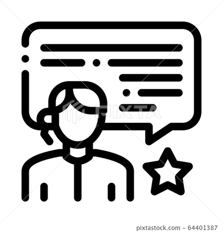 thanks speech icon vector outline illustration 64401387