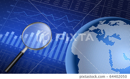 Business chart and earth (Europe, Africa) Business chart and earth (Europe, Africa) 64402050