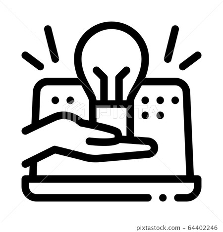 computer savvy icon vector outline illustration computer savvy icon vector outline illustration 64402246