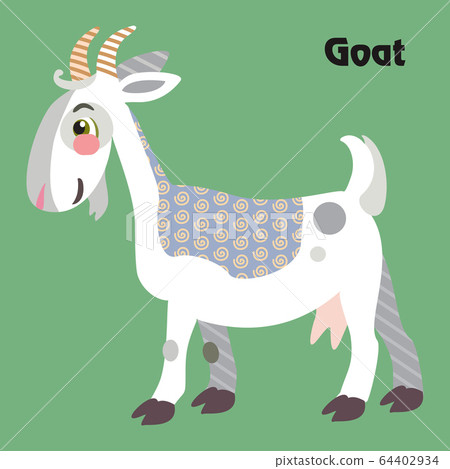 Vector cartoon goat 64402934