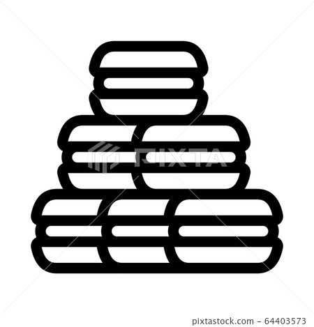 french macaroons icon vector outline illustration 64403573