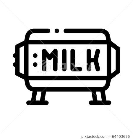 amount of milk in tank icon vector outline illustration 64403656