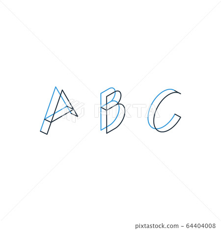 Font letters, minimalistic line logo Font letters, minimalistic line logo 64404008