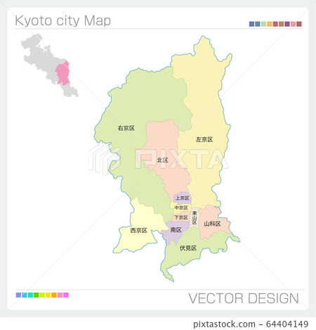 Kyoto city map 64404149