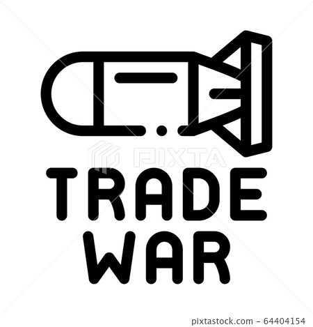 trade war icon vector outline illustration trade war icon vector outline illustration 64404154