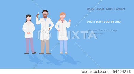 mix race pupils in uniform and protective glasses holding test tube students working in chemical laboratory horizontal full length copy space mix race pupils in uniform and protective glasses holding test tube students working in chemical laboratory horizontal full length copy space 64404238