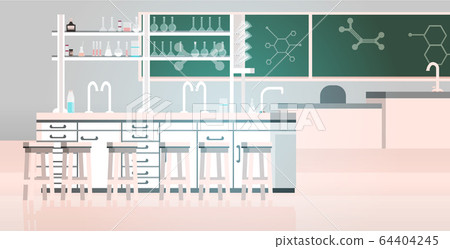 laboratory chemical in science classroom interior of university college empty no people lab with furniture horizontal 64404245