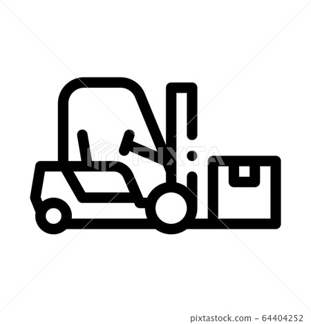 forklift car icon vector outline illustration 64404252