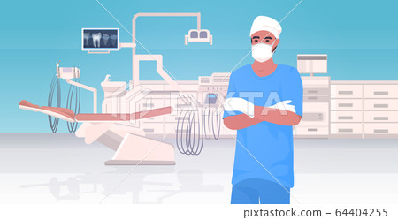 male dentist in protective mask and gloves folded hands hospital medical clinic worker in uniform medicine healthcare concept modern dental clinic interior portrait horizontal male dentist in protective mask and gloves folded hands hospital medical clinic worker in uniform medicine healthcare concept modern dental clinic interior portrait horizontal 64404255