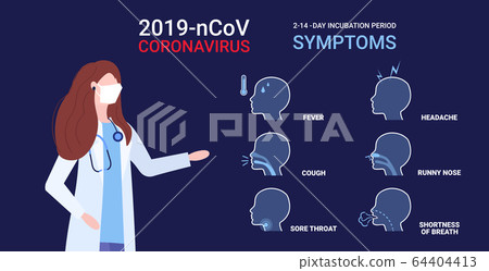 doctor in protective mask explaining 2019-nCoV coronavirus symptoms medical consultation healthcare doctor in protective mask explaining 2019-nCoV coronavirus symptoms medical consultation healthcare 64404413