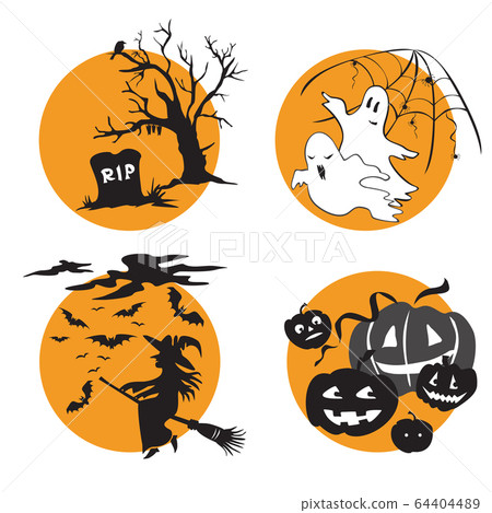 Vector halloween set 2 64404489