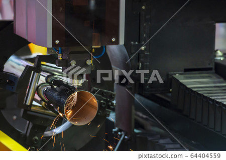 The fiber laser cutting machine . The fiber laser cutting machine . 64404559