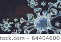 3D render image of the corona virus cells 64404600