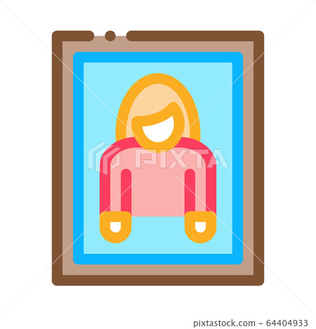 photo of woman in frame icon vector outline illustration photo of woman in frame icon vector outline illustration 64404933