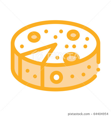head of cheese icon vector outline illustration 64404954