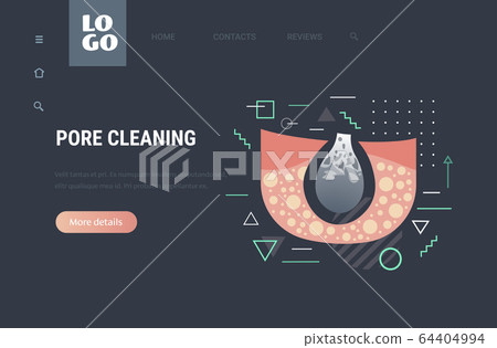 skin blackhead pimple acne pore cleaning cosmetology skincare beauty concept 64404994