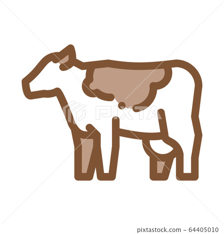 milch cow icon vector outline illustration 64405010