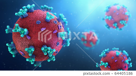 Representation of many corona viruses, trigger of covid 19 64405186