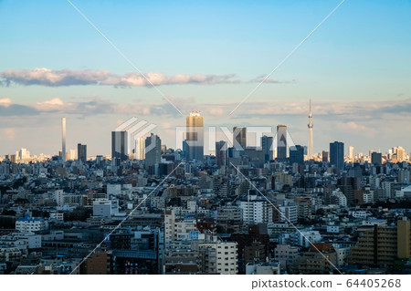 東京城市景觀練馬區役所從展望大廳到池袋 東京城市景觀練馬區役所從展望大廳到池袋 64405268