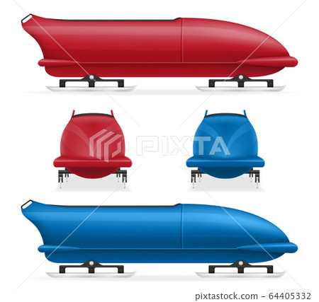 bobsleigh sled winter sport olympic games vector 64405332