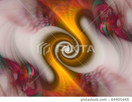 Colorful ornament double spiral effect abstract Colorful ornament double spiral effect abstract 64405448