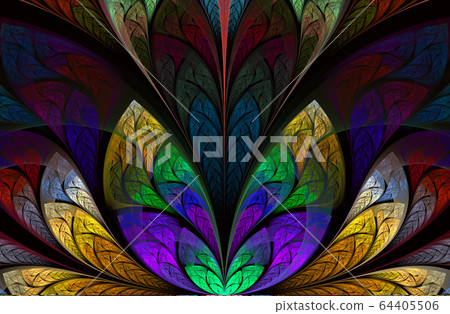Multicolor beautiful Tree foliage. Computer 64405506