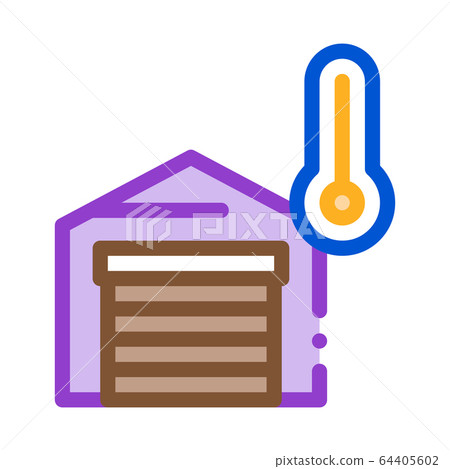 temperature measurements in garage icon vector outline illustration 64405602