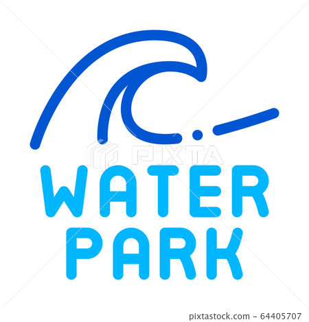 water park icon vector outline illustration 64405707