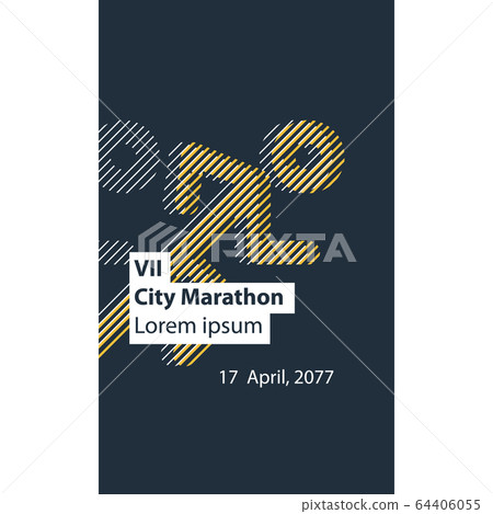 Sports activity identity, runner logo 64406055