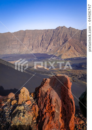 Cha das Caldeiras view from Pico do Fogo in Cape 64406747