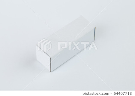 Close up of a small white cardboard box , isolated on white background Close up of a small white cardboard box , isolated on white background 64407718