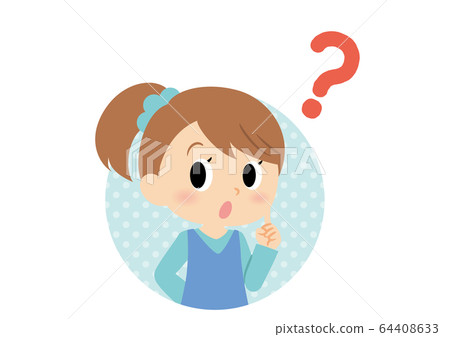 女人的面部表情懷疑 女人的面部表情懷疑 64408633